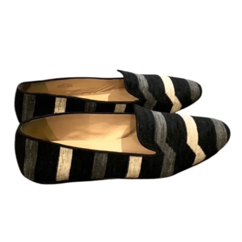 Authentic J. Crew designer fabric flats sz 9